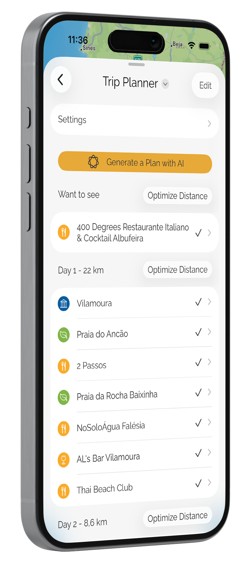 AI Sorts Your Spots into Daily Plans