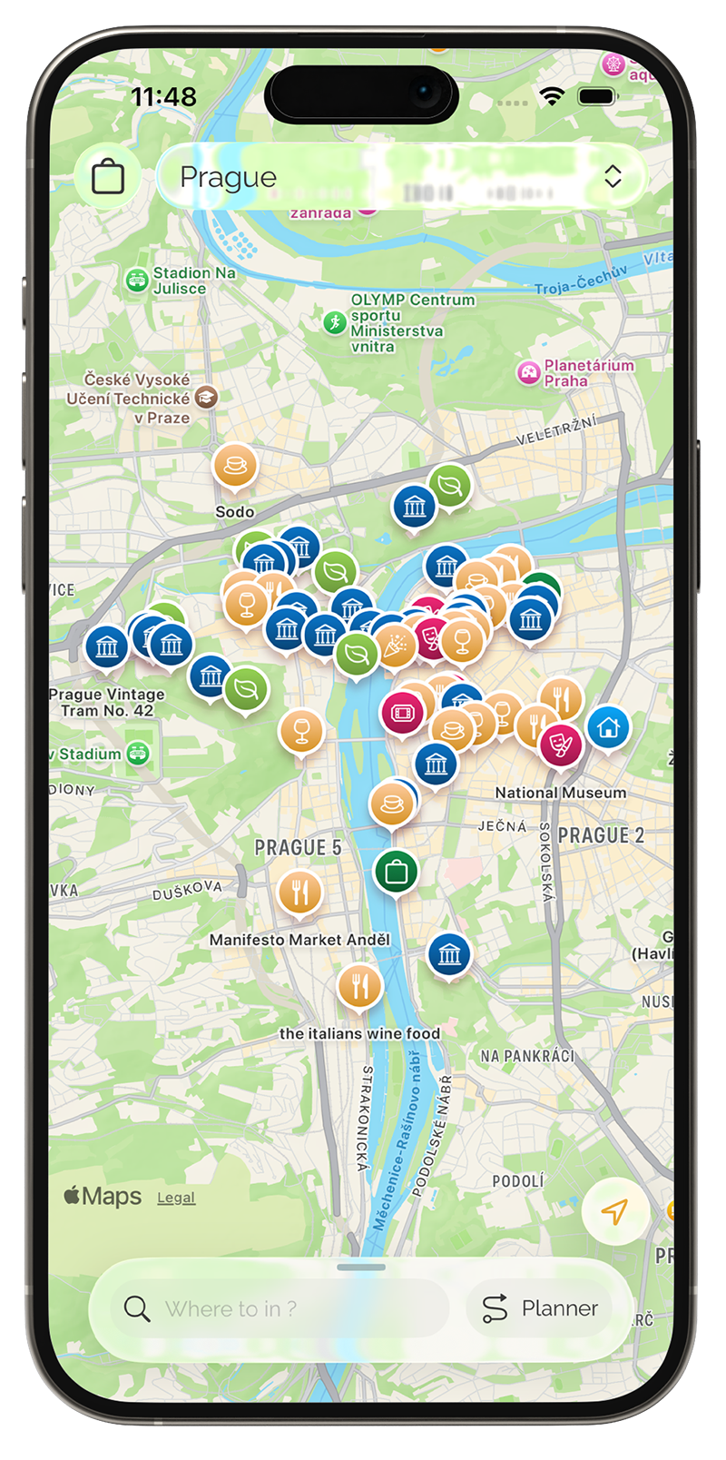Placemapr app interface